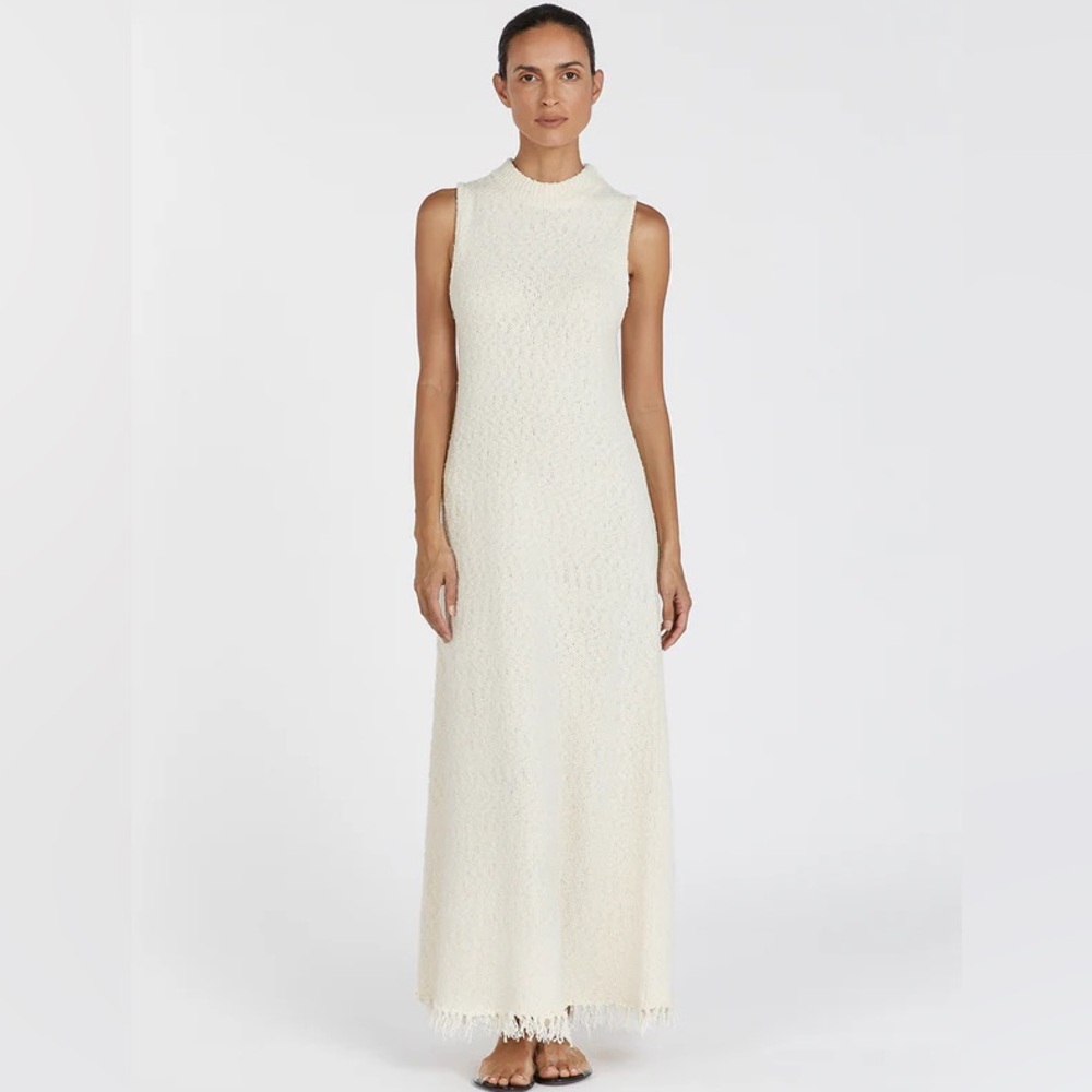 Dissh Dakota Natural High Neck Maxi Dress (S)